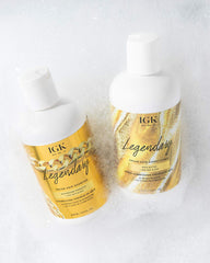 IGK Legendary Dream Hair Shampoo lather closeup for gentle cleansing