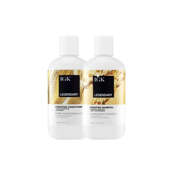 IGK Legendary Dream Shampoo bottle shows hydration and shine for healthier-looking hair.