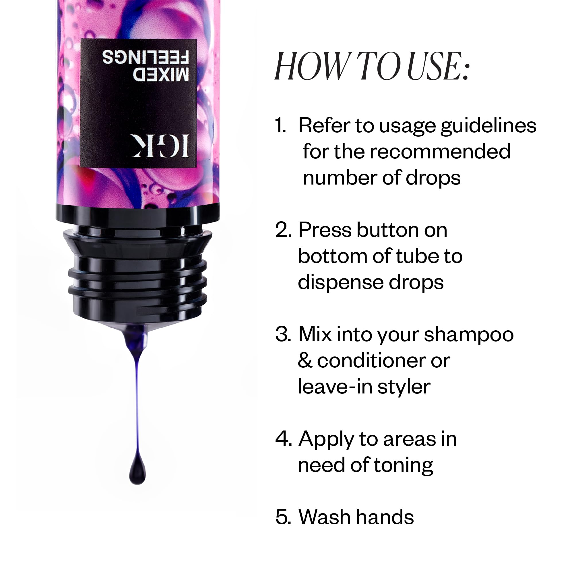 IGK Mixed Feelings dropper image for easy dosing in toning routine