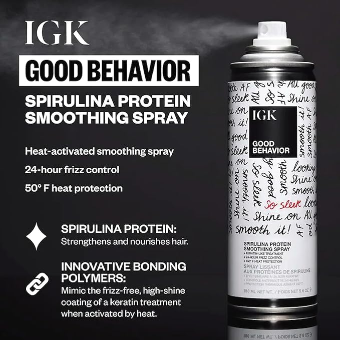 IGK Overnight bond-building treatment works with dry hair for resilience.
