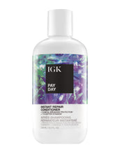 IGK PAY DAY instant repair conditioner bottle highlights repair-ready formula for stronger, shinier hair