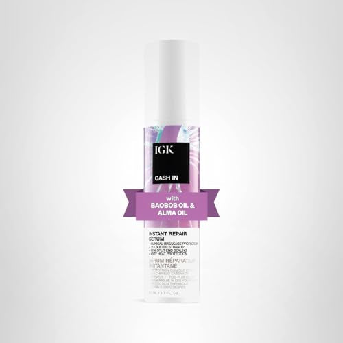 IGK salon-inspired pump dispenser image suggests pro-quality care at home