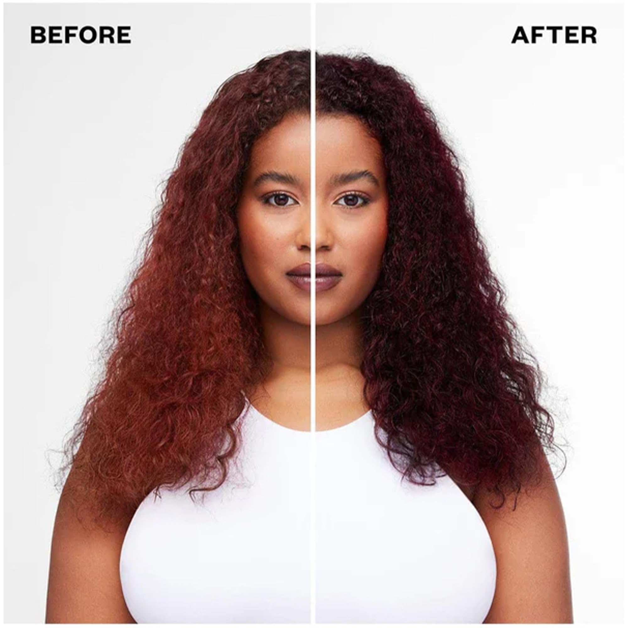 IGK Williams Burgundy color masque jar highlights easy application and even color deposit.