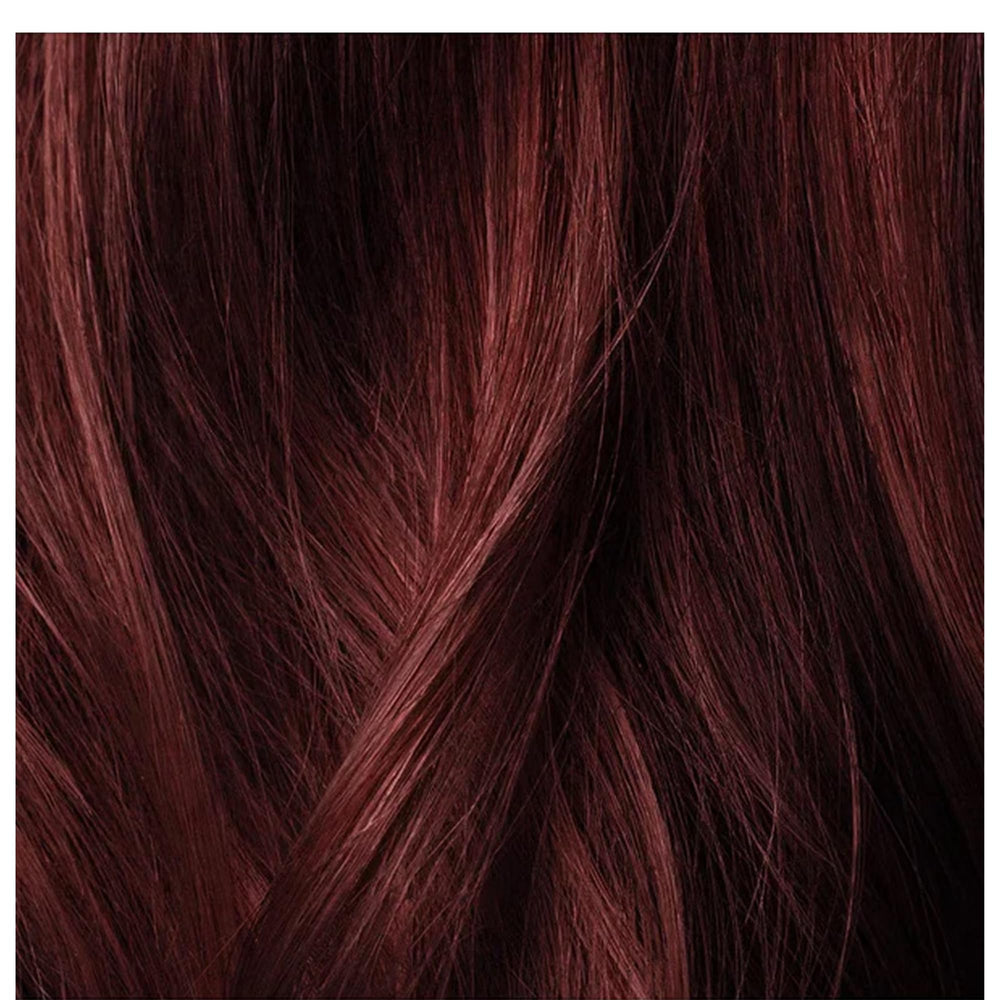 IGK Williams Burgundy hair shine closeup reveals rich, reflective burgundy tones.