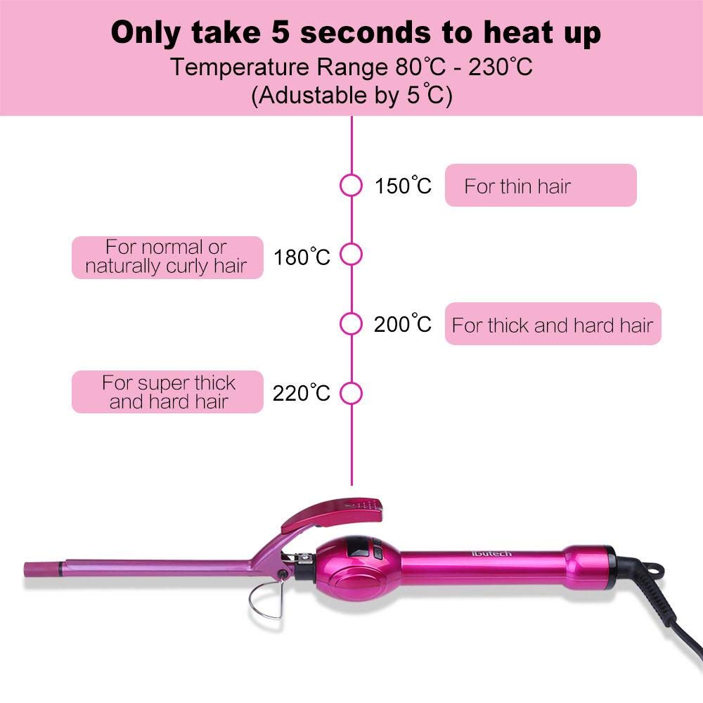 iGutech tourmaline coating delivers even heat and negative ions for smoother hair.