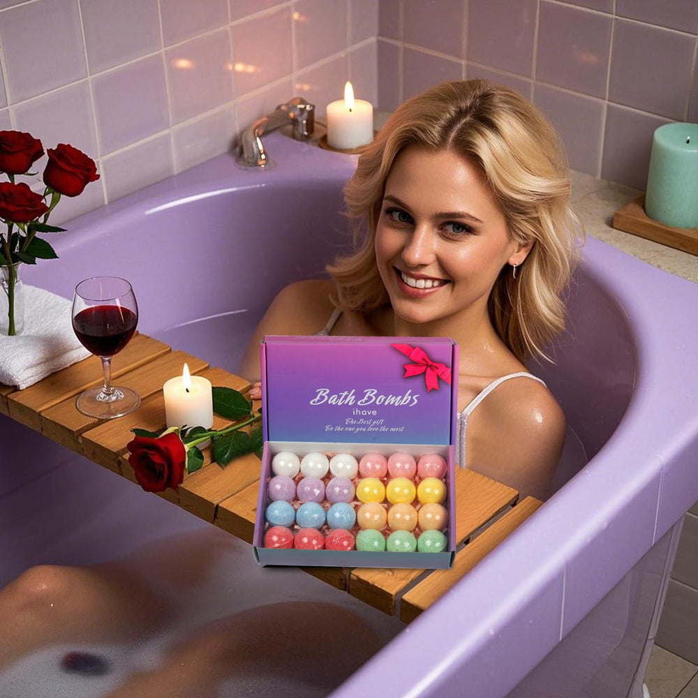 iHave Bath Bombs orange scent create zingy citrus fizz for energizing bath