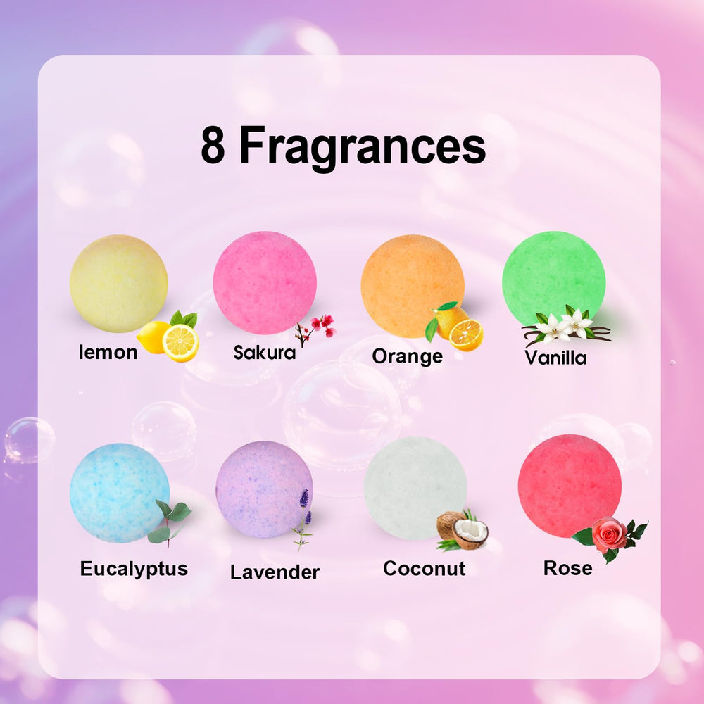 iHave Bath Bombs sakura scent release delicate pink color during pampering bath