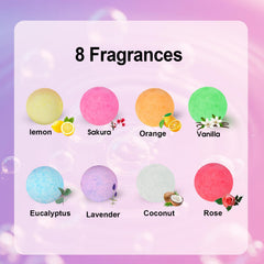 iHave Bath Bombs sakura scent release delicate pink color during pampering bath