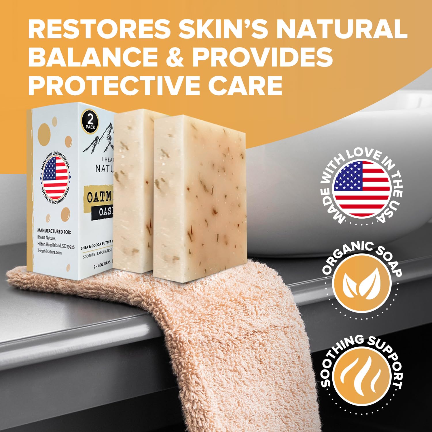 iHeart Nature Olive Oil Shea Butter hydration close-up demonstrates deep moisturization.
