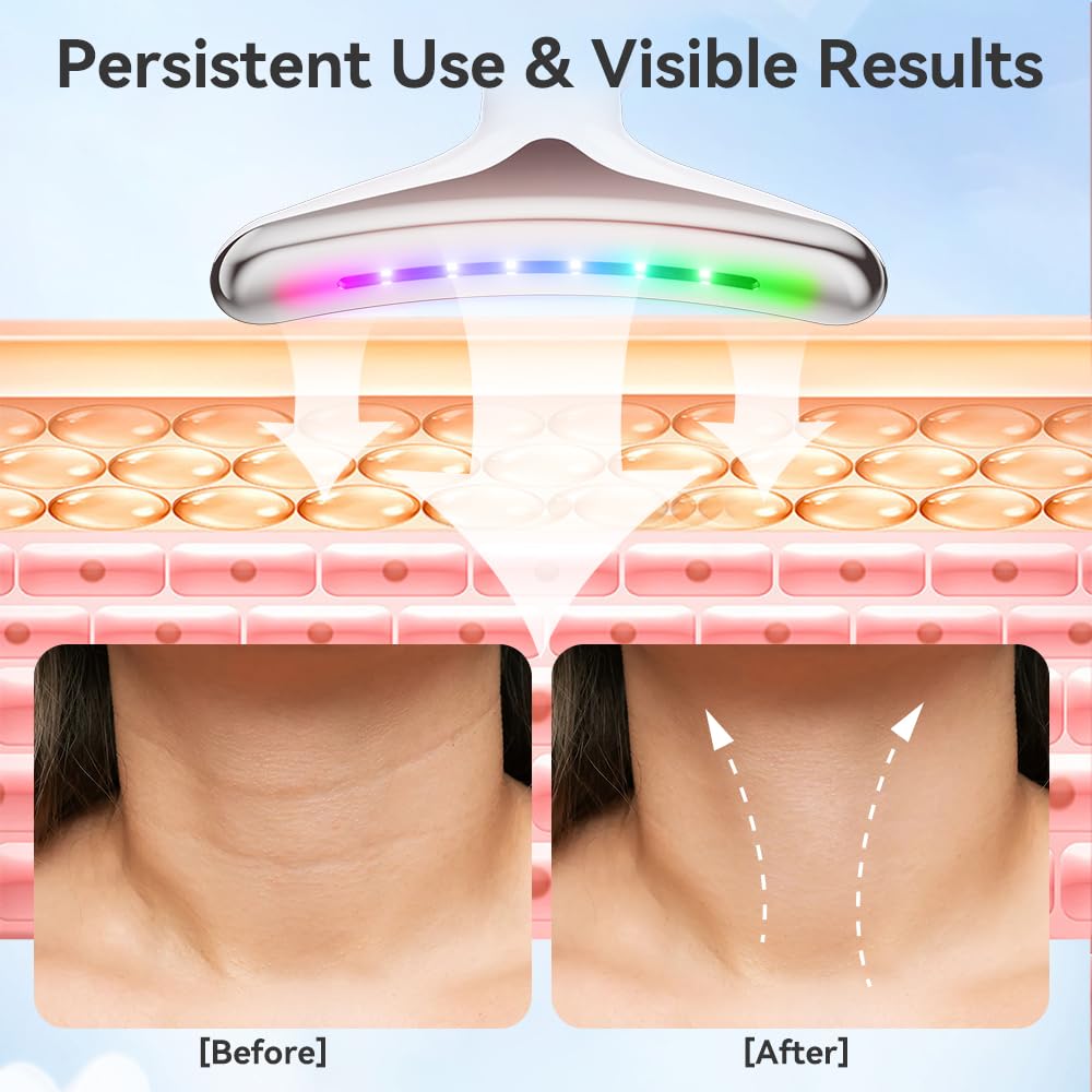Ihelol 7in1 skin care functions graphic communicates versatile options for home spa.