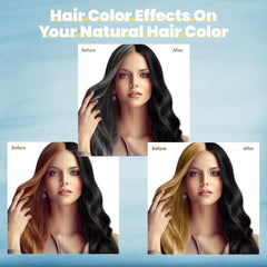 IIIMEIDU 3in1 hair dye shampoo application showing easy coverage in minutes.
