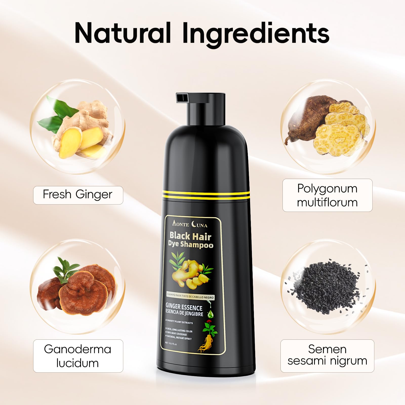 IIIMEIDU ginger essence close-up highlighting natural nourishing formula.