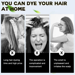 IIIMEIDU Gray Hair Coverage Shampoo gloves enable easy at-home dyeing.