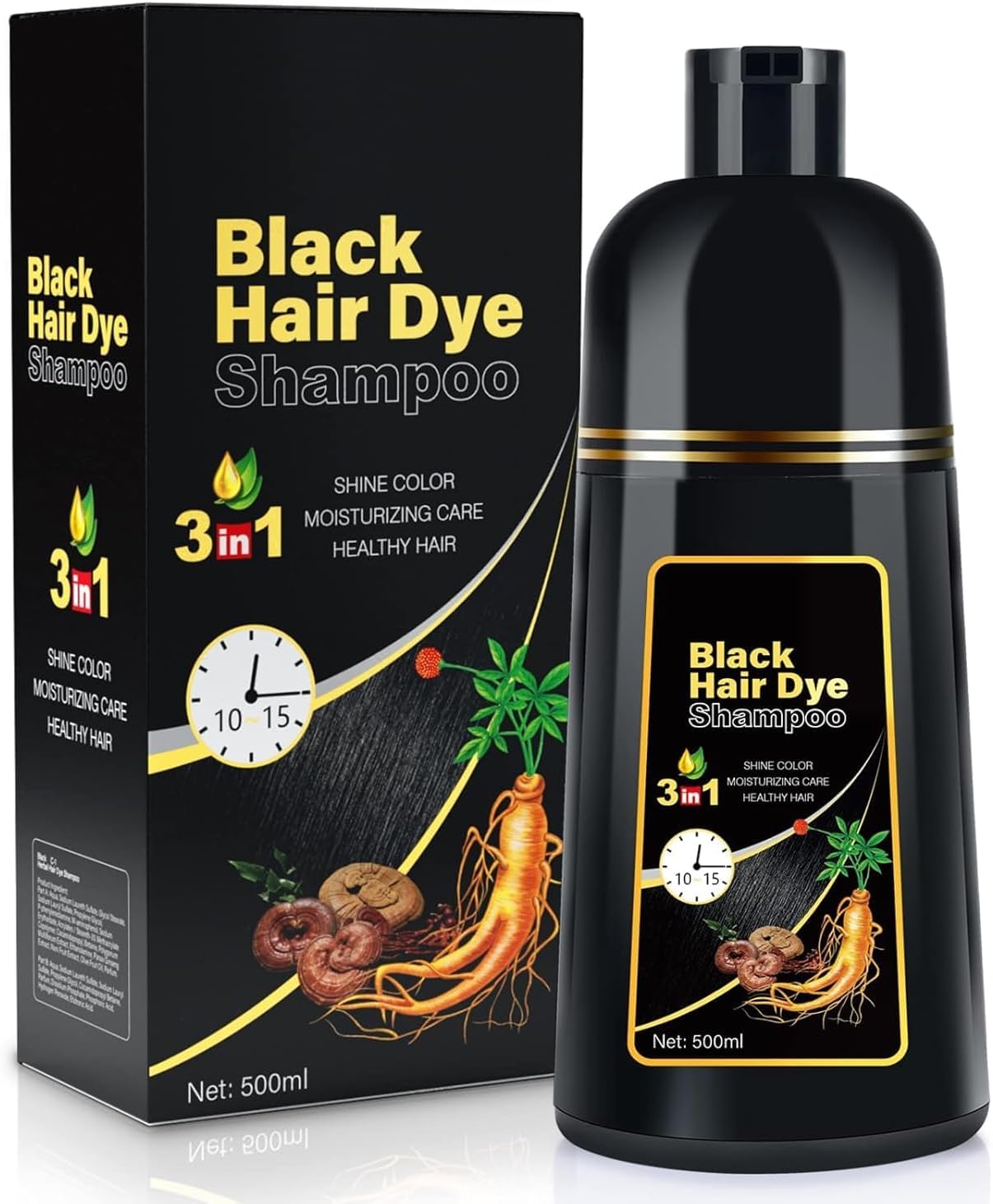 IIIMEIDU hair dye shampoo gray coverage pour for even color