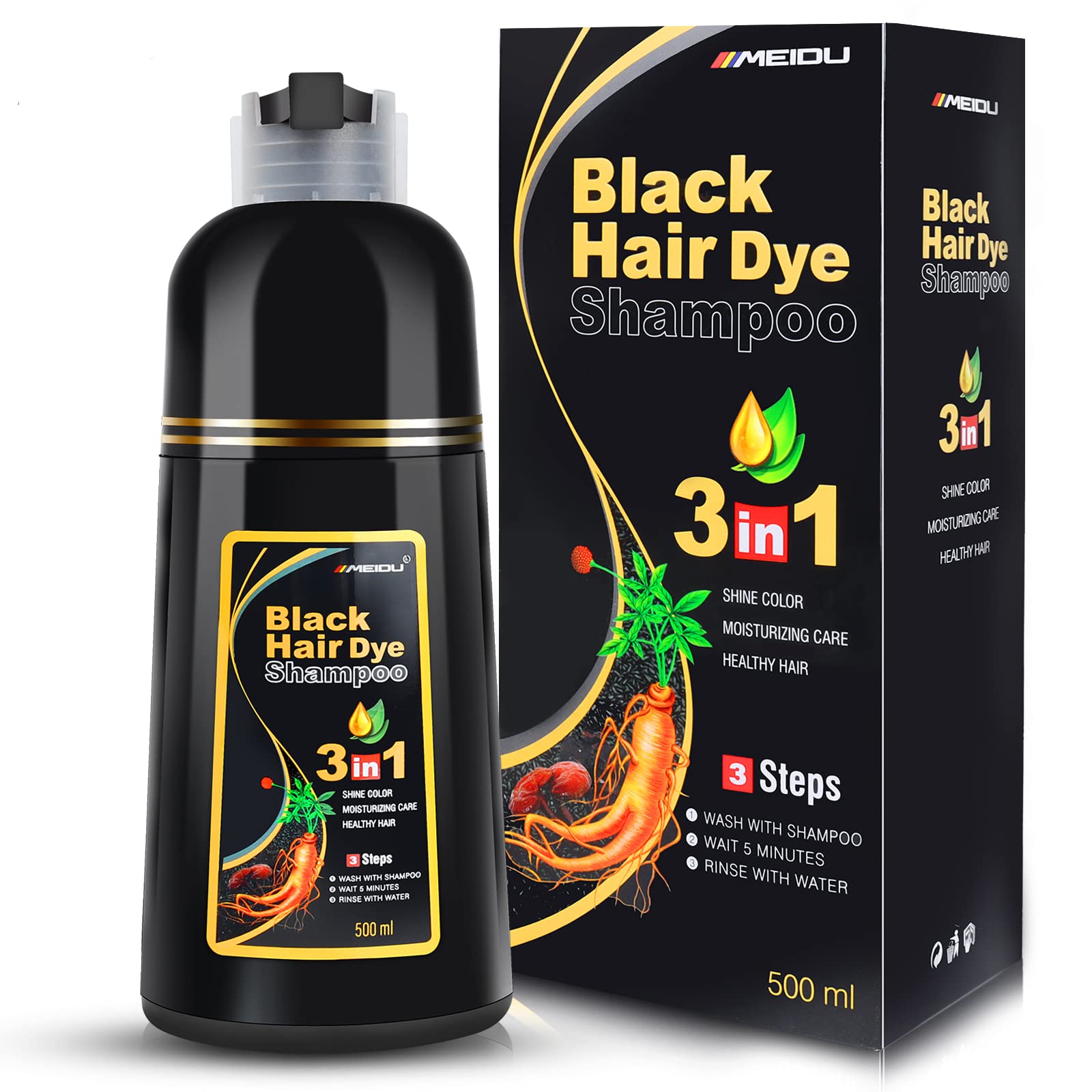 IIIMEIDU Meidu bottle front for at-home color with easy 3-in-1 use.