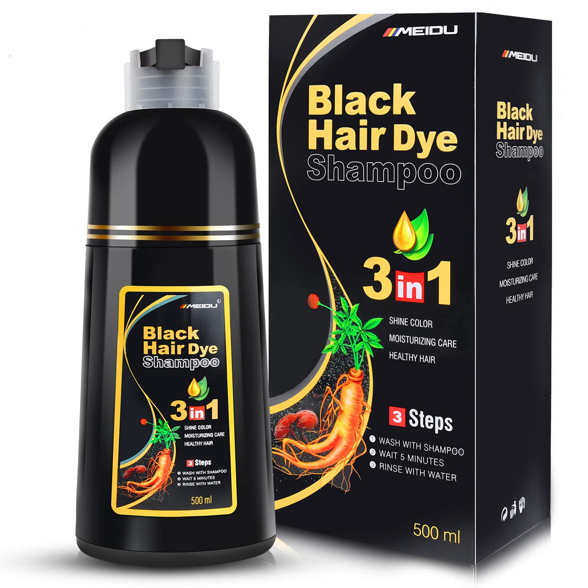 IIIMEIDU Meidu bottle front for at-home color with easy 3-in-1 use.