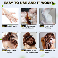 IIIMEIDU Meidu dark brown shampoo closeup highlighting 3-in-1