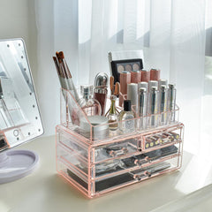 Ikee Design pink lipstick slots for quick access and tidy vanity display.