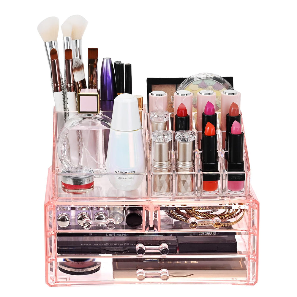 Ikee Design pink PS material highlights durability with a bright vanity finish.