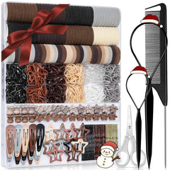 IKOCO 823pcs elastic hair ties set for gentle, snag-free styling.