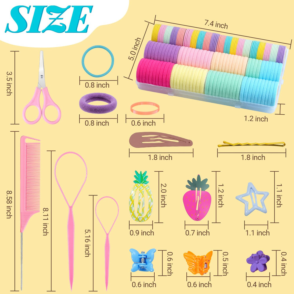 ikoco colorful baby hair ties—bright, gentle elastics ideal for delicate toddler hair.