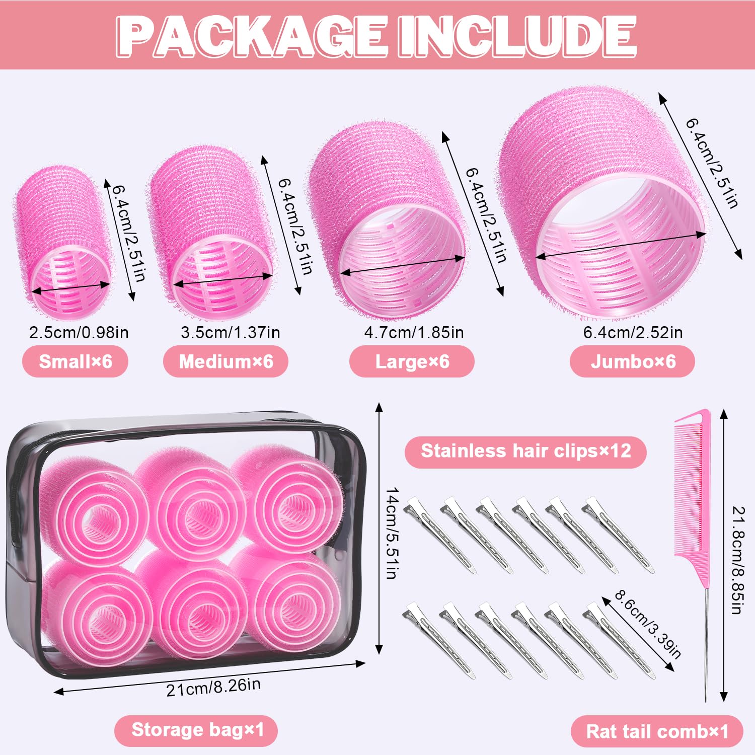 IKOCO hair rollers 4-size range enables beachy waves to defined curls