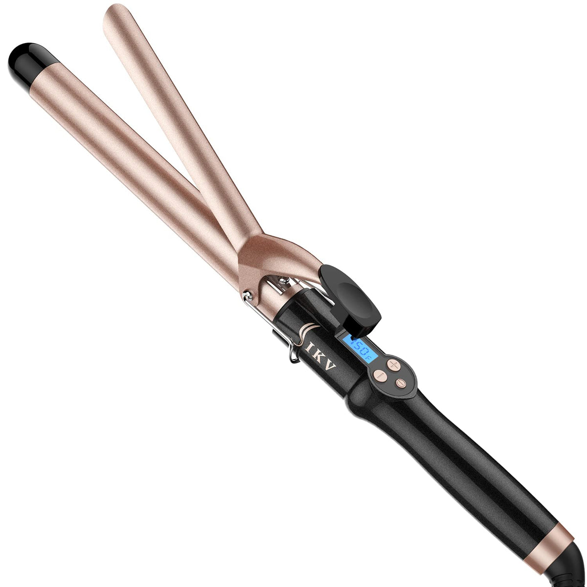 IKV 1-inch extra-long barrel close-up for faster curling and longer-lasting style