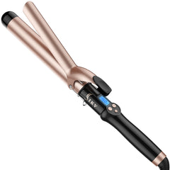 IKV curling iron long-barrel close-up showing extended barrel for faster curls