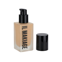 Il Makiage Woke Up Like This foundation bottle closeup showing natural matte finish for all-day wear.