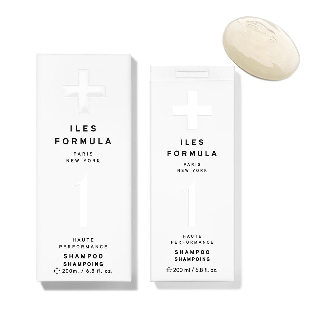 ILES FORMULA Color-treated hair after wash shows enhanced vibrancy and protection.