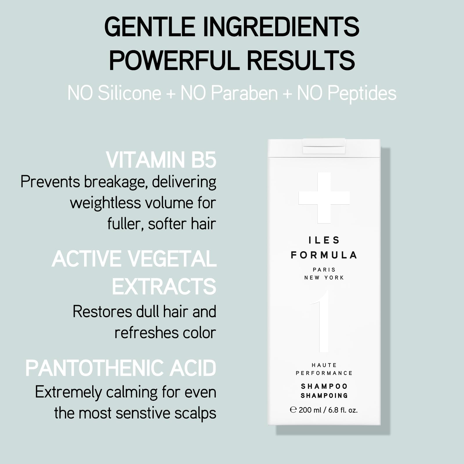 ILES FORMULA Creamy lather on hands suggests gentle, detangling cleansing.