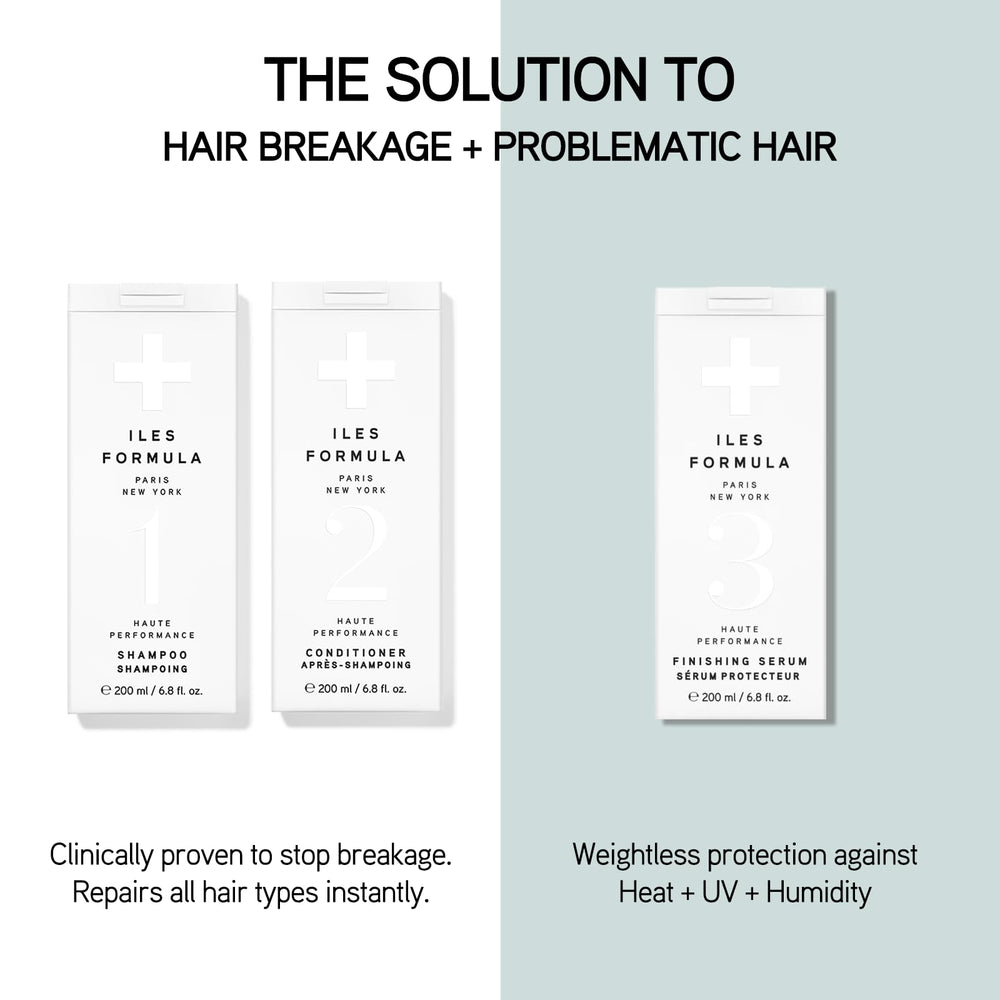 ILES FORMULA Shampoo in a salon setting communicates professional-grade performance.