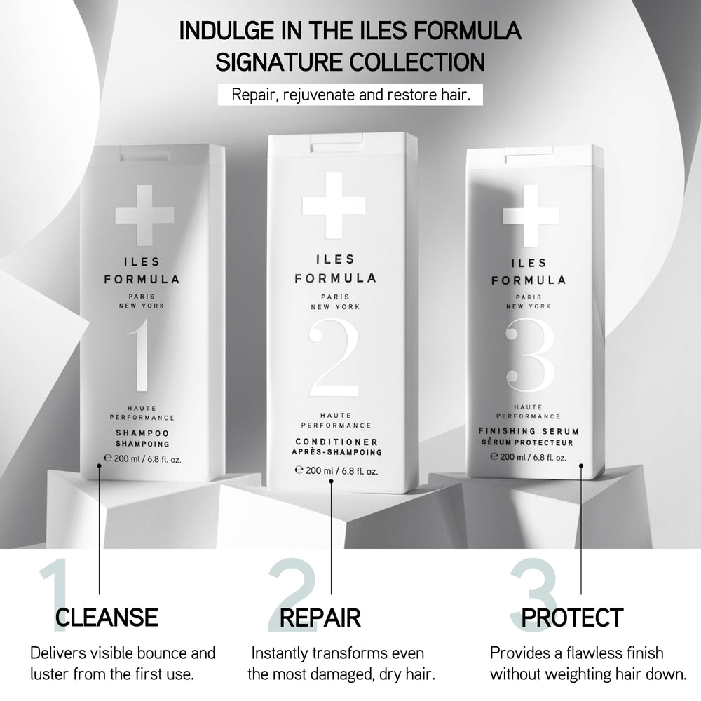 ILES FORMULA Smooth, shiny finish on styled hair with frizz-free results