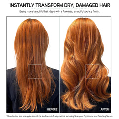 ILES FORMULA Weightless Styling Cream on dry hair delivering smooth, shiny finish
