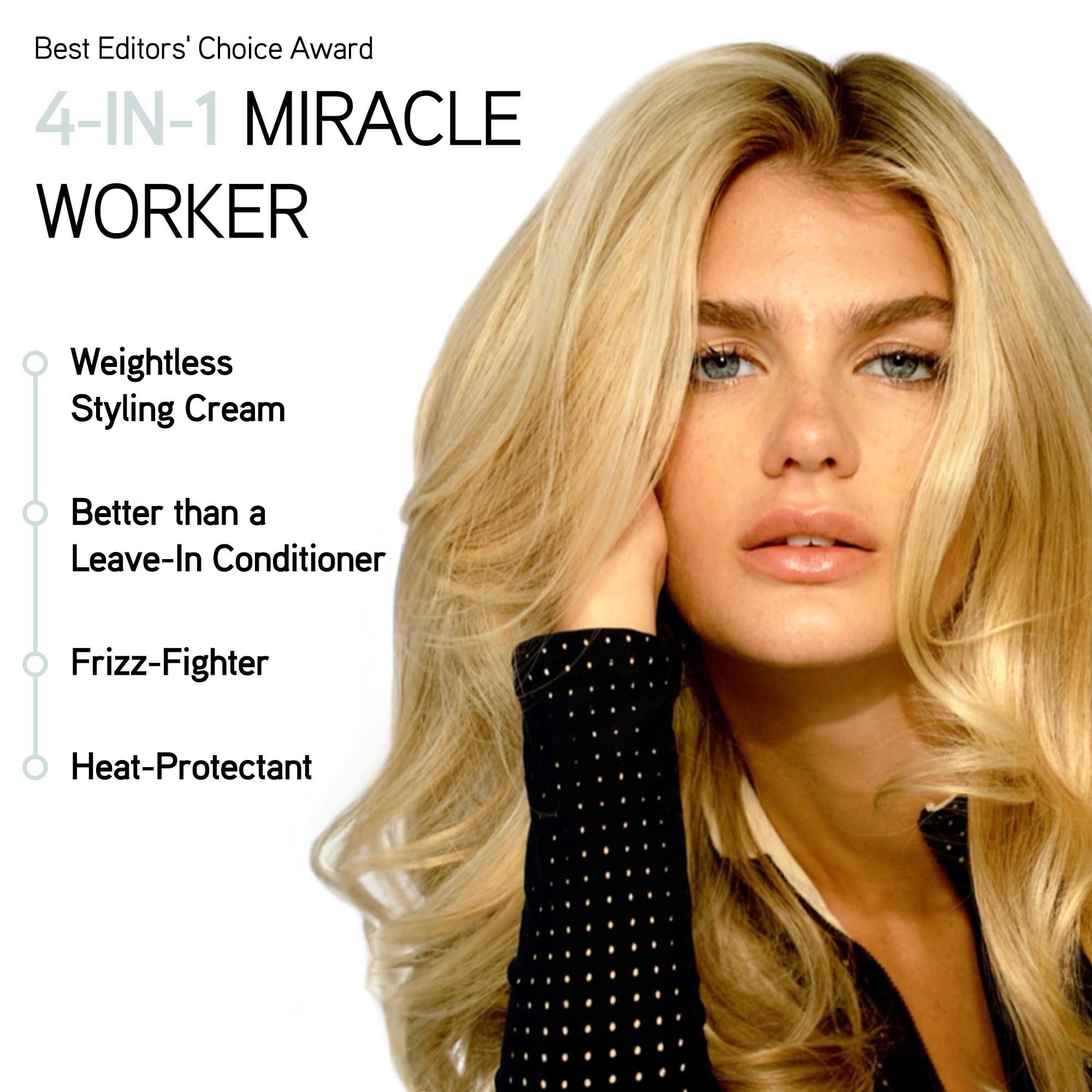 ILES FORMULA Weightless Styling Cream hands applying evenly for styling