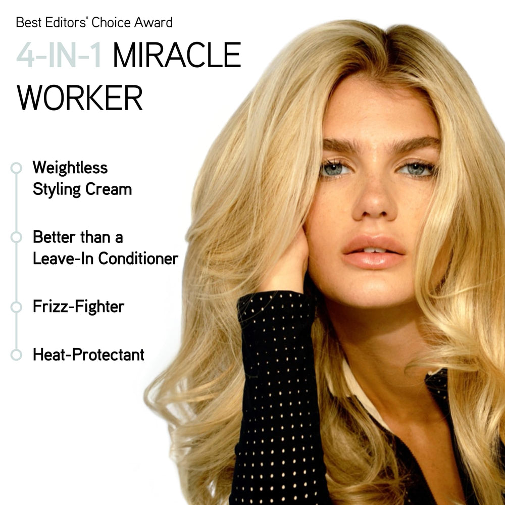 ILES FORMULA Weightless Styling Cream hands applying evenly for styling