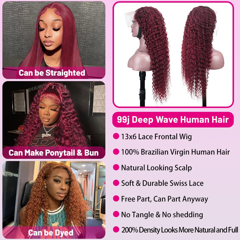 ILHILH 99J Burgundy baby hair closeup reveals natural edge and pre-plucked hairline.