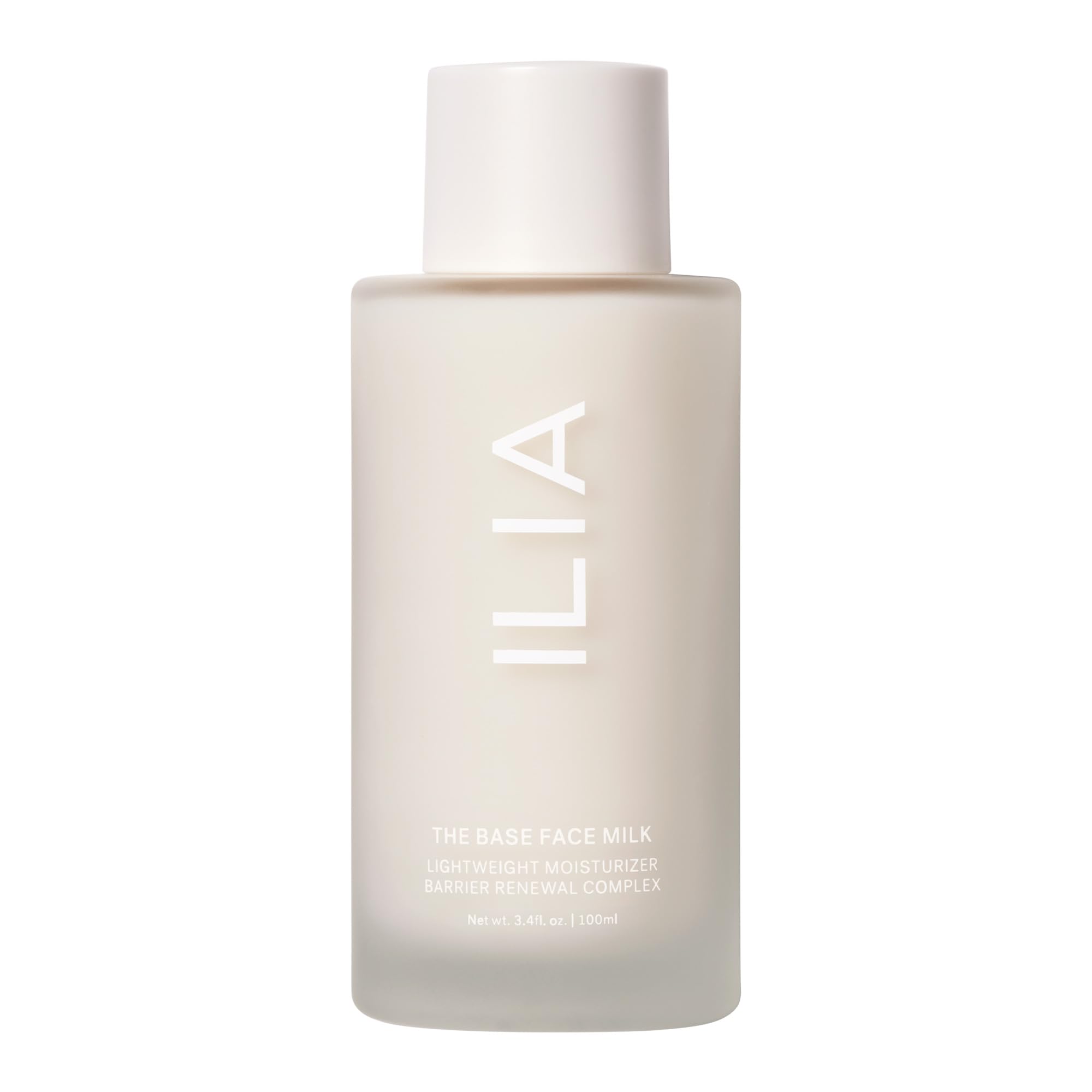 ILIA Base Face Milk Essence bottle ready for daily hydration and lightweight layering.