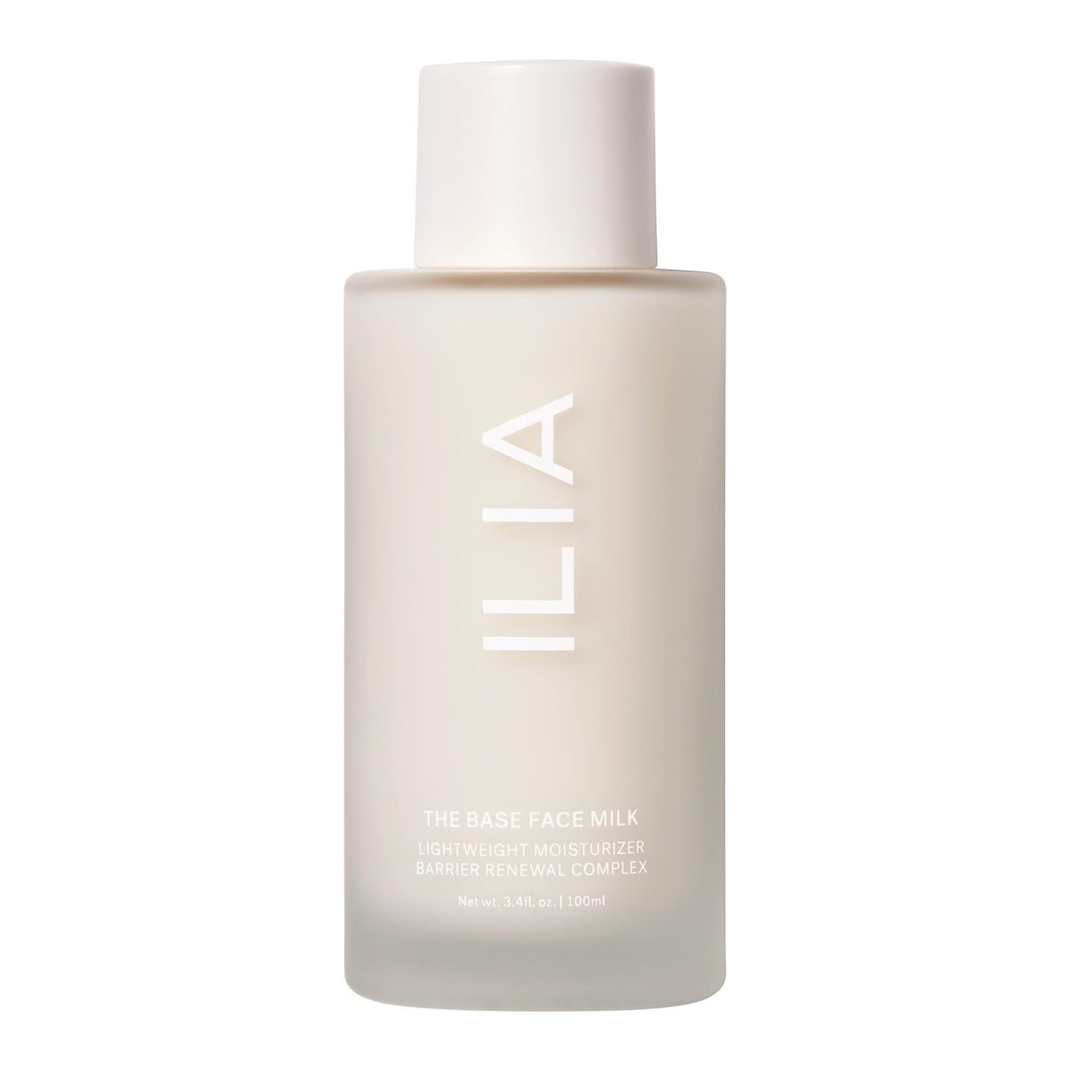 ILIA Base Face Milk Essence bottle ready for daily hydration and lightweight layering.