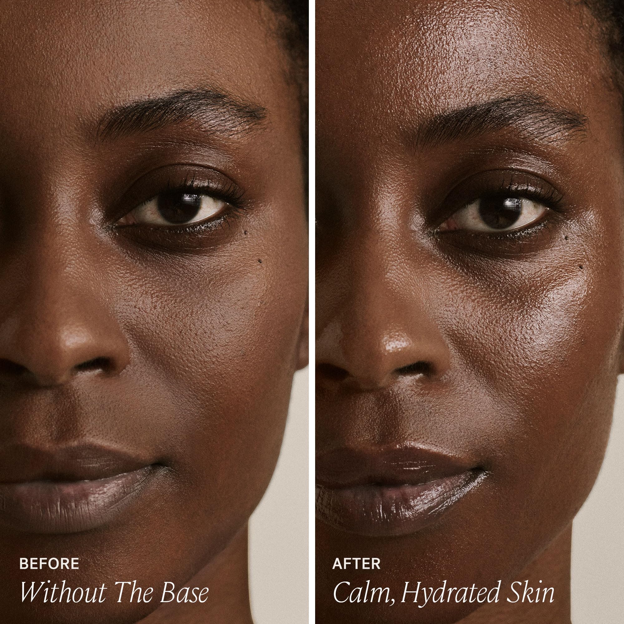 ILIA Base Face Milk Essence swatch reveals smooth, sheer finish.