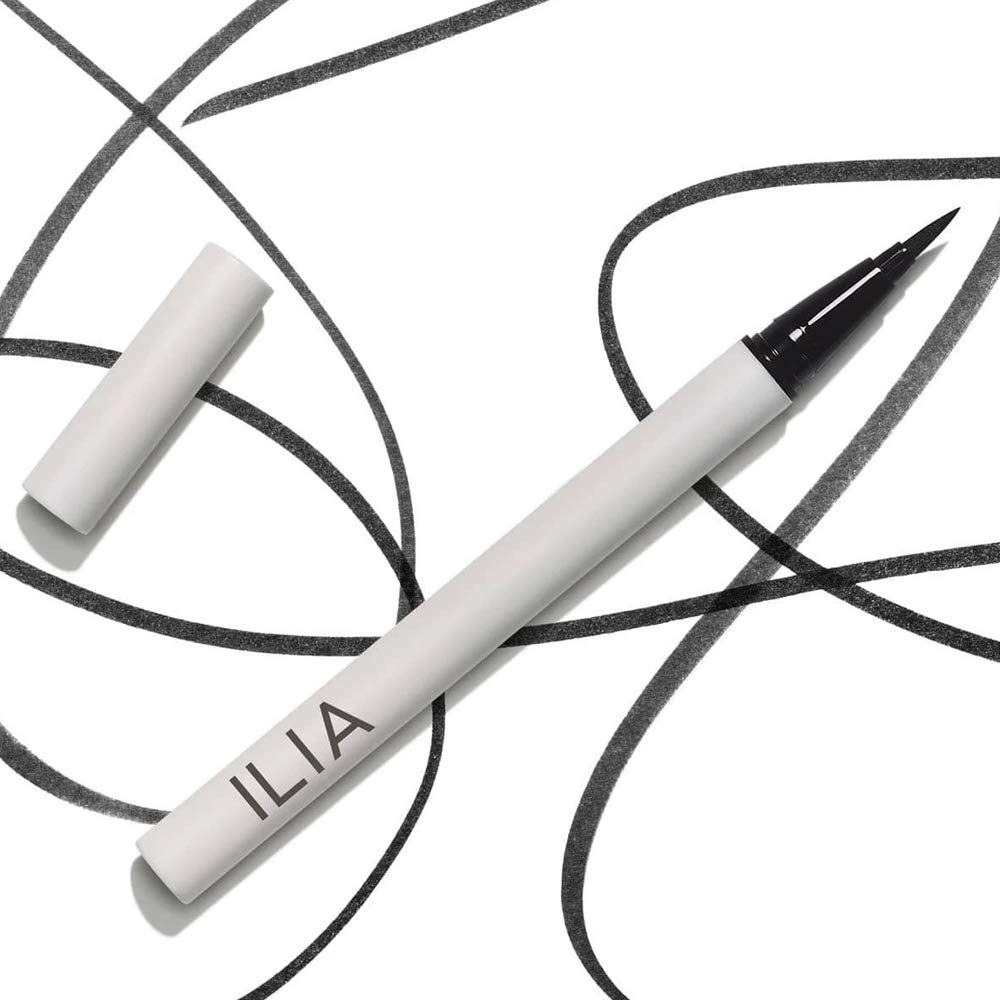 ILIA Clean Line Liquid Liner packaging emphasizes cruelty-free vegan gluten-free formulation.