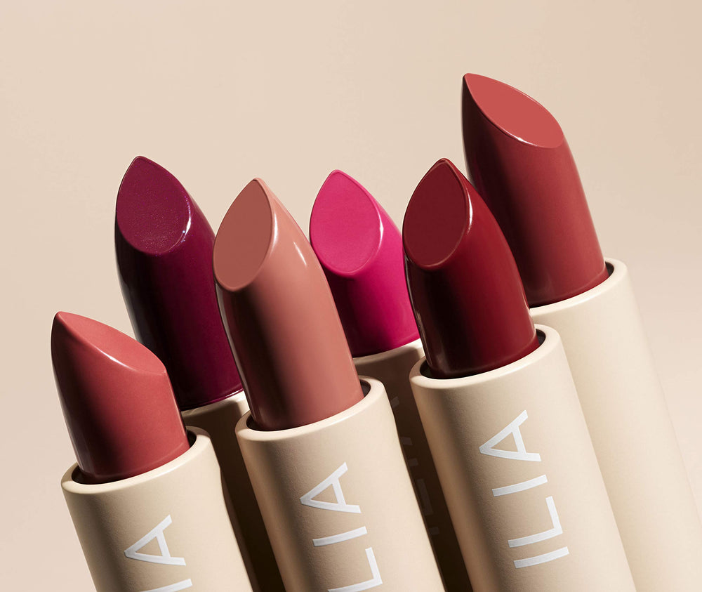 ILIA Color Block Lipstick long-wear swatch holds color through day