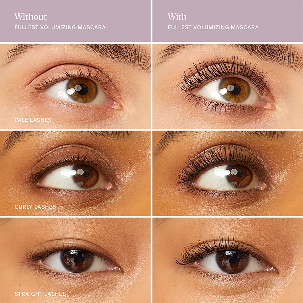 ILIA Fullest Volumizing Mascara being applied for defined lashes.