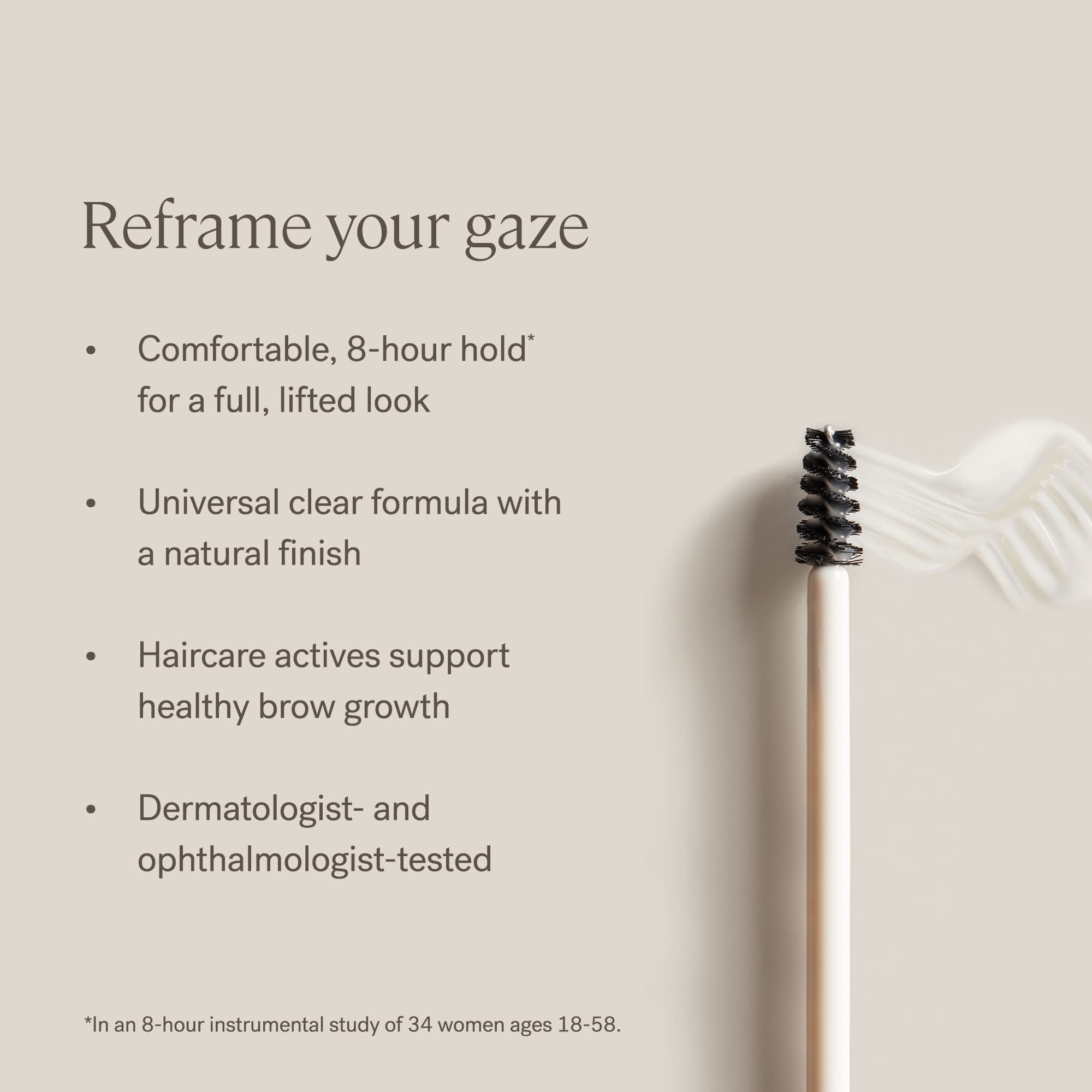 ILIA In Frame Brow Gel flakes-free formula resists crumbling through busy days