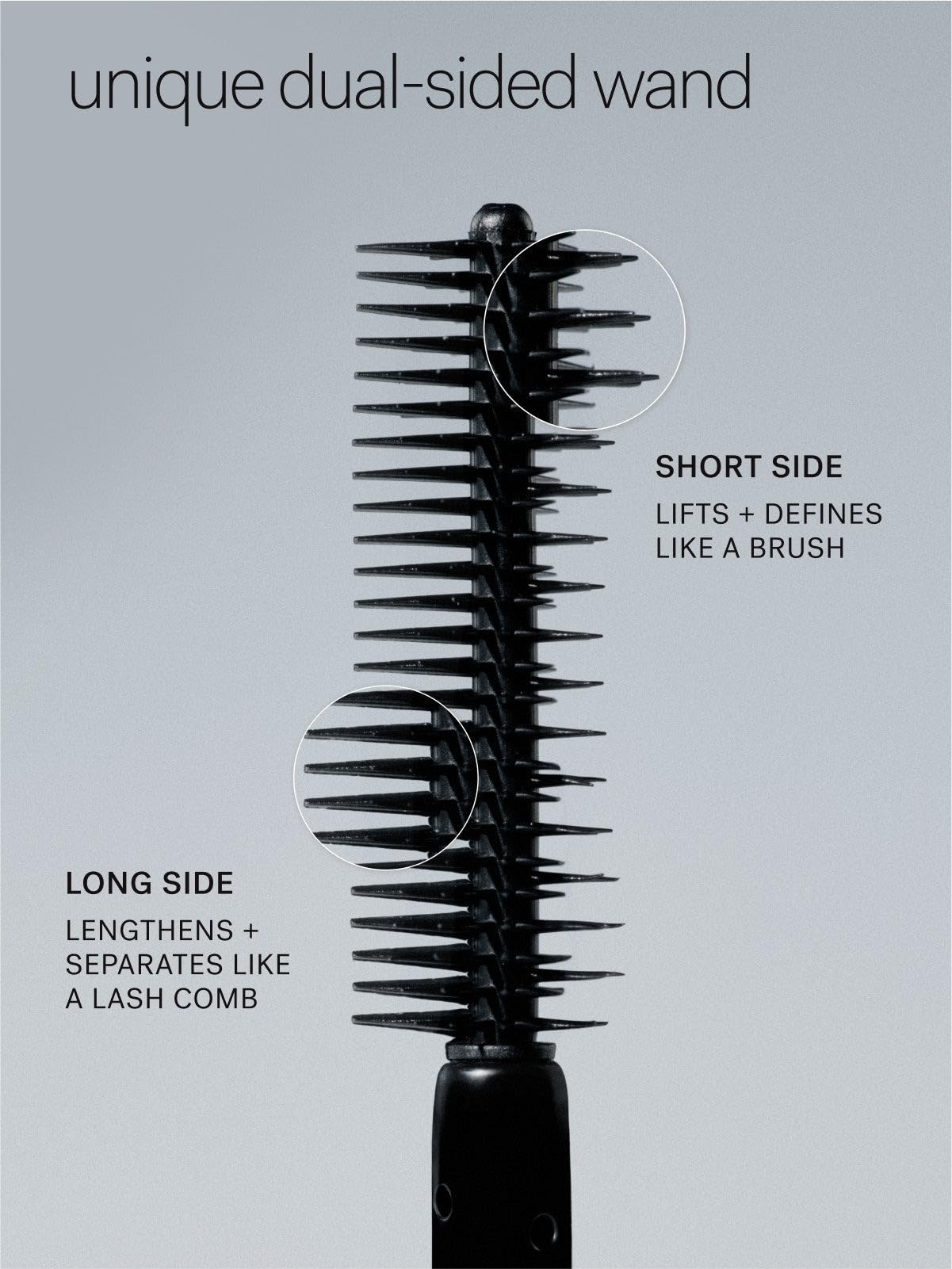 ILIA Limitless Lash Mascara being applied on lashes for natural length.