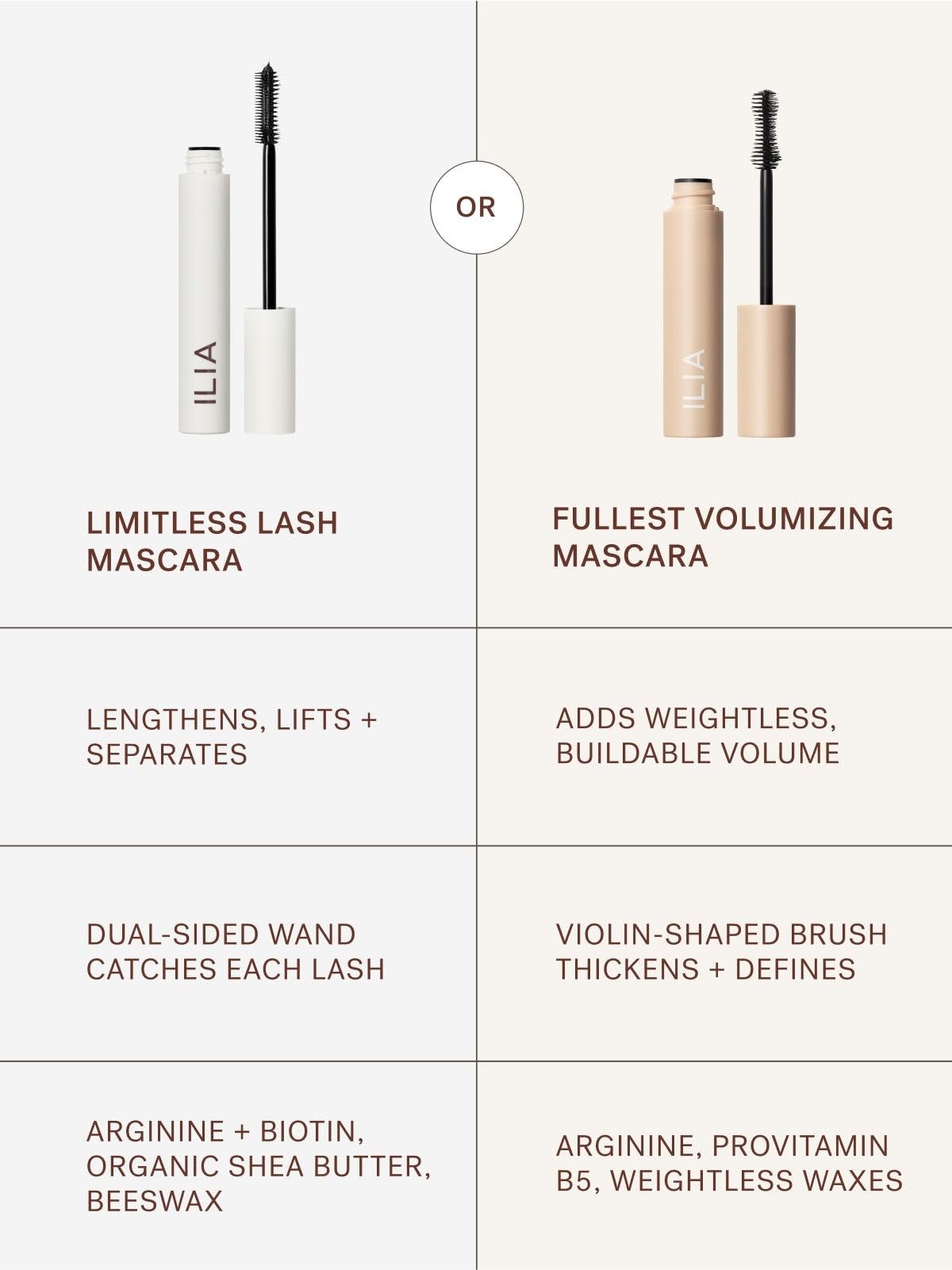 ILIA Limitless Lash Mascara packaging inside shows sustainable materials.