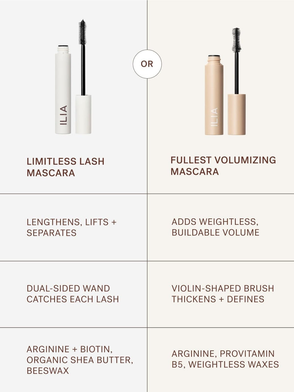 ILIA Limitless Lash Mascara packaging inside shows sustainable materials.