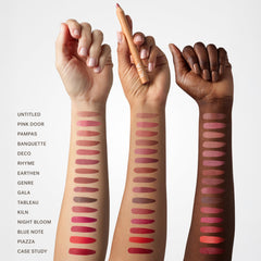 ILIA Lip Sketch Earthen swatch demonstrates versatile terracotta brown for day-to-night looks