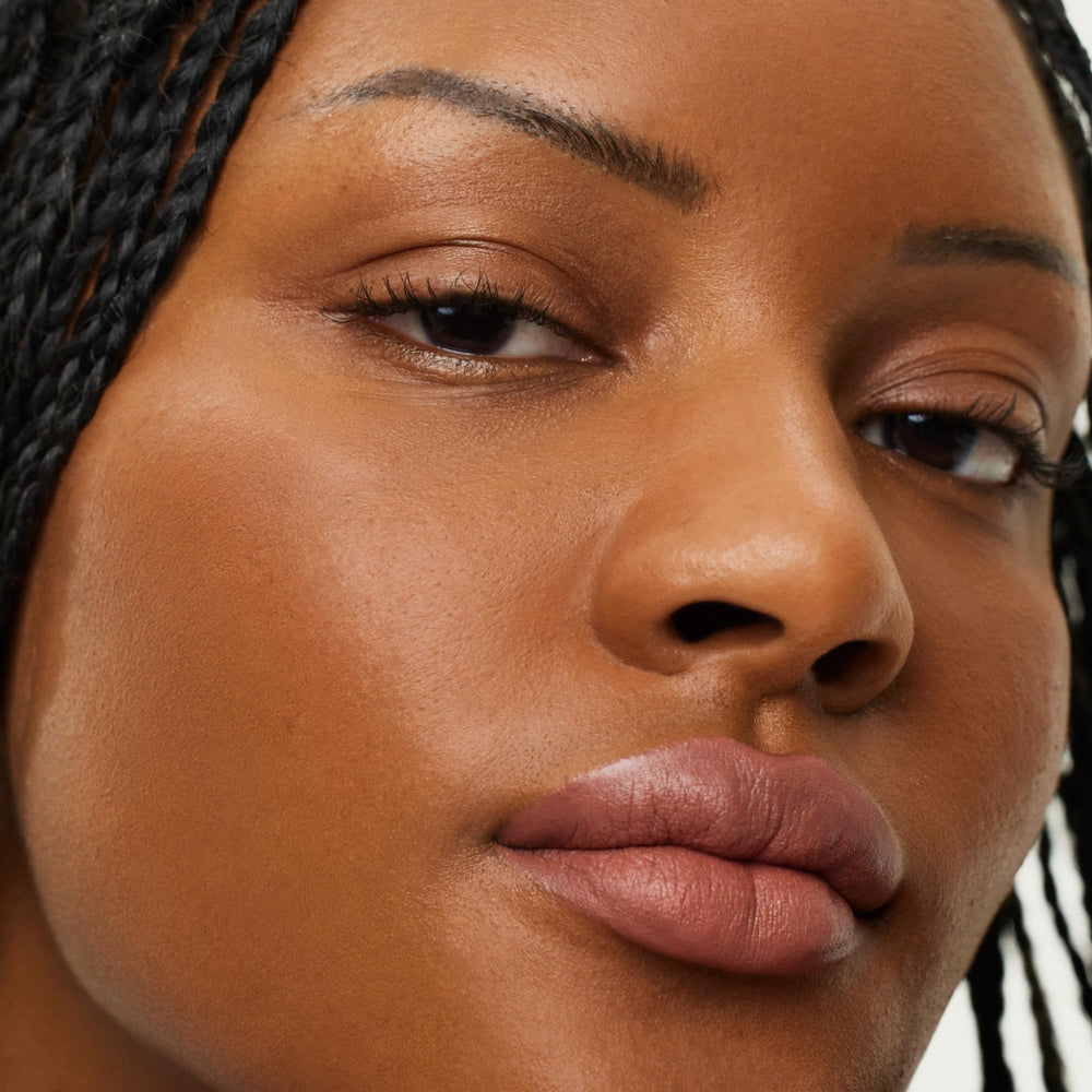 ILIA Lip Sketch on lips shows soft-matte finish and comfortable wear.