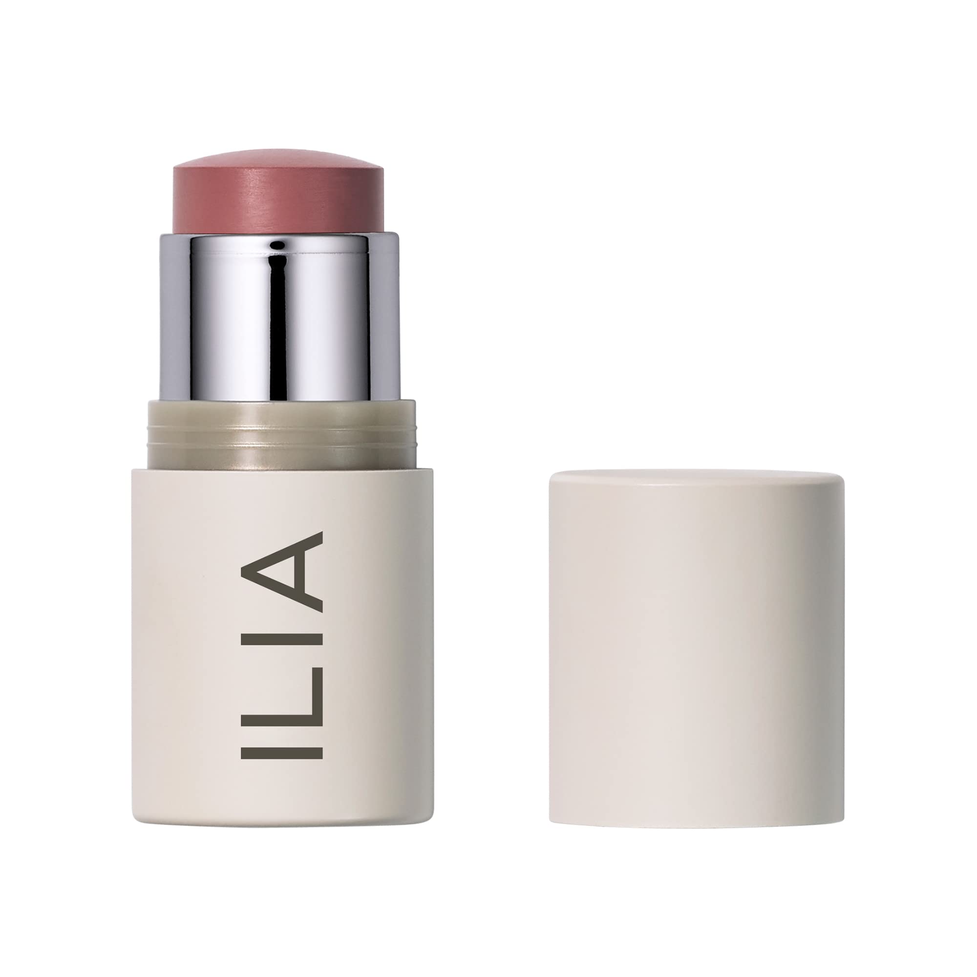 ILIA Multi-Stick At Last swatch on cheeks for a natural rosy glow.
